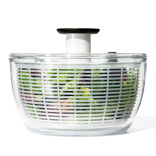 oxo good grips salatschleuder 6,2l, gemüseschneider, waschen und trocknen