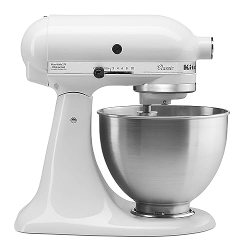 kitchenaid küchenmaschine classic k45sseh, weiß, 4,3 liter, 10 geschwindigkeiten