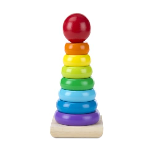 rainbow stacker von melissa & doug, motorikspielzeug, 12 monate, geschenkidee