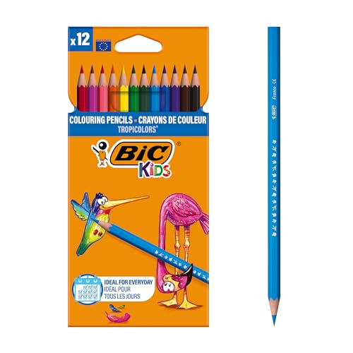 buntstifte bic kids tropicolors 12 farben sortiert kartonetui 12 stück