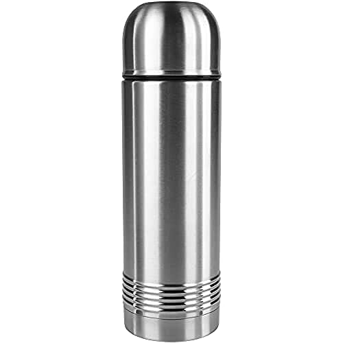 Emsa Senator Isolierflasche 700ml Edelstahl Silber, mobiler Kaffeebecher, Safe Loc