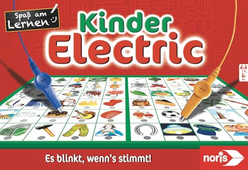 noris kinder lernspiel elektrisches zuordnungsspiel mit lichtsignal, 12 bildtafeln
