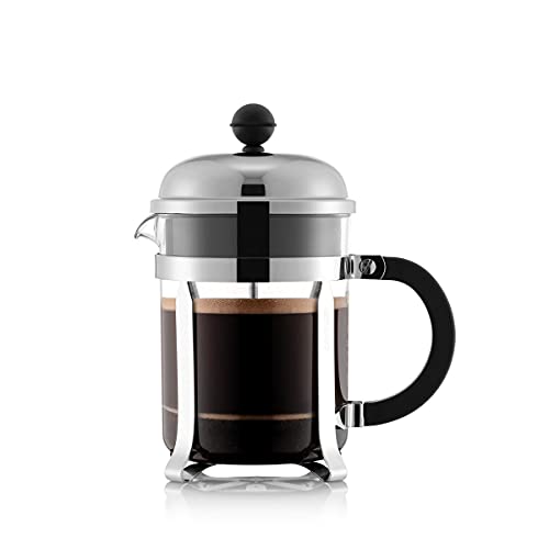bodum french press 500ml 4 tassen silber kaffeebereiter hitzebeständiges glas Edelstahlfilter