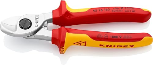 Produktbild: KNIPEX Kabelschere VDE 165 mm für Cu- und AI-Kabel bis 15 mm (50 mm)