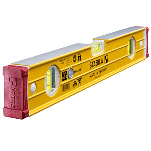 stabila wasserwaage 40 cm, alu-profil, 1 horizontal- und 2 vertikal-libellen, gelb