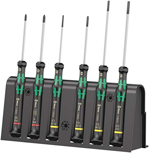 Wera Elektroniker-Schraubendrehersatz 2035/6 A, 6-teilig, inklusive Rack