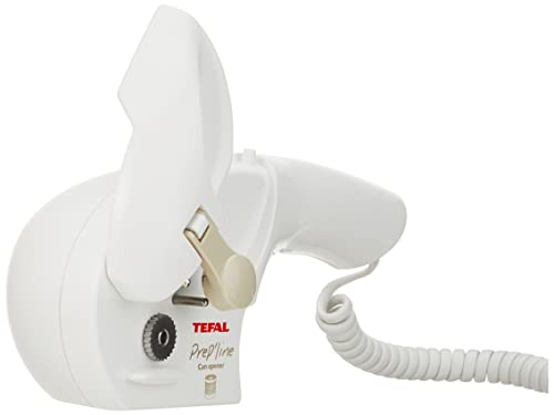 tefal handdosenöffner 8535.31 elektrisch mit spiralkabel in weiß greige