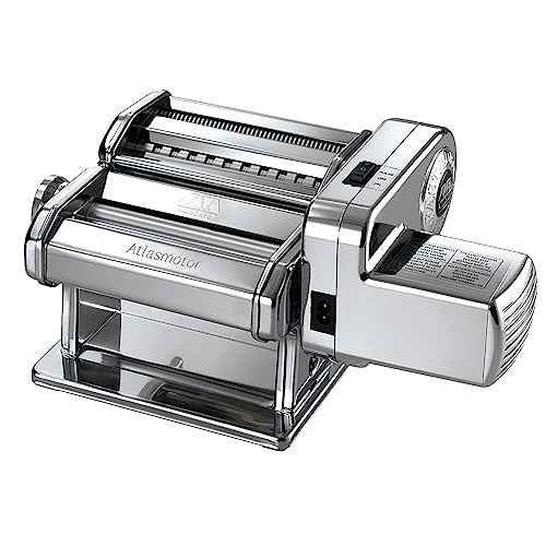 Marcato Atlas 150 Elektrische Nudelmaschine mit Motor, für Pasta, Edelstahl