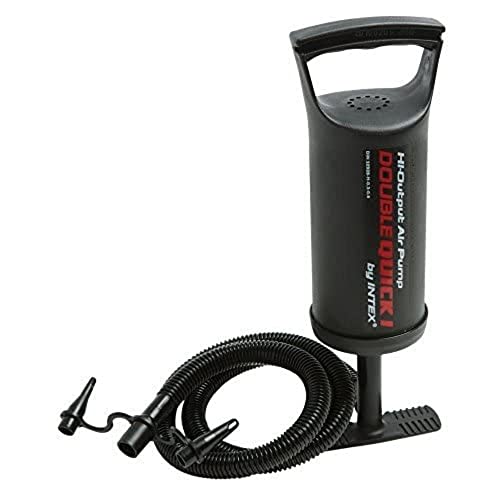 intex double quick 1 hand luftpumpe 29 cm mit 3 düsenaufsätzen