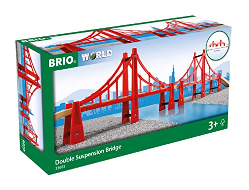 brio world hängebrücke 33683 - eisenbahnzubehör für holzeisenbahn, ab 3 jahren