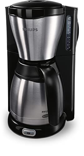 philips caf gaia filterkaffeemaschine schwarz, 1,3 liter, edelstahl-thermoskanne, tropf-stopp