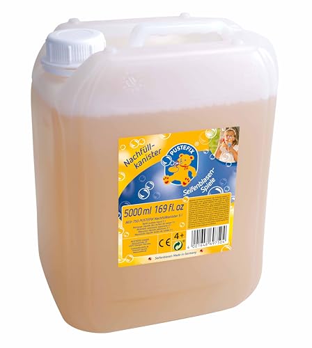 pustefix seifenblasenflüssigkeit nachfüllkanister 5 liter für kinderseifenblasen