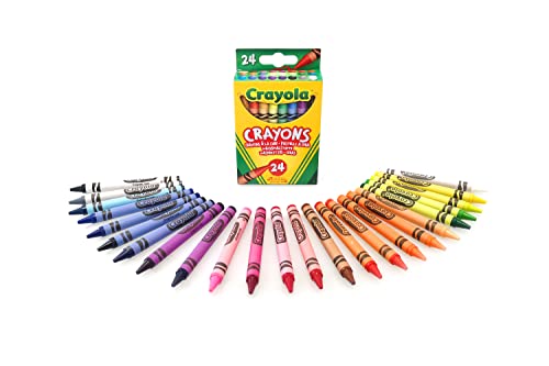 crayola wachsmalstifte 24 stück für schule kreative aktivitäten verschiedene farbtöne