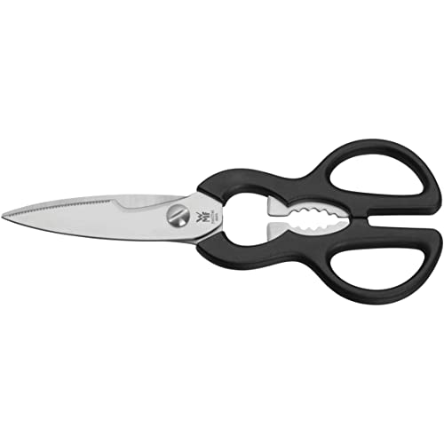 wmf küchenschere 21 cm, haushaltsschere aus edelstahl mit sägeschliff