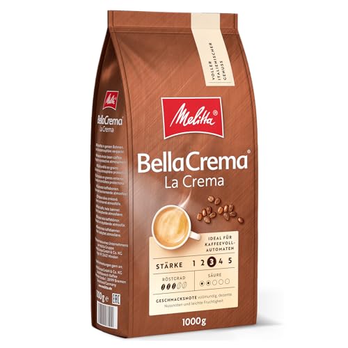 melitta bellacrema la crema kaffeebohnen 1kg ungemahlen für vollautomat mittlere röstung