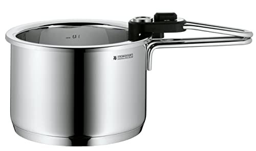 WMF Simmertopf Induktion 1,5L mit Temperaturanzeige, Milchtopf Cromargan Edelstahl