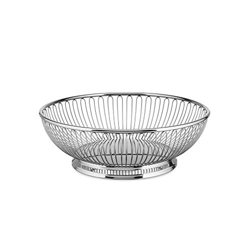 alessi drahtkorb 826/24 aus edelstahl 18/10 poliert silber design herzstück