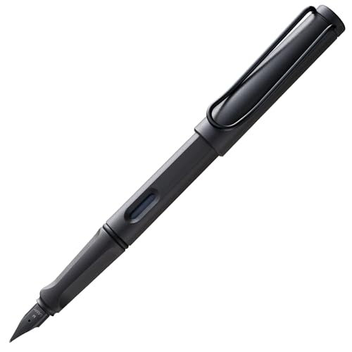 Produktbild: lamy safari umbra füller mit ergonomischem griff, schwarzer stahlfeder m, blau