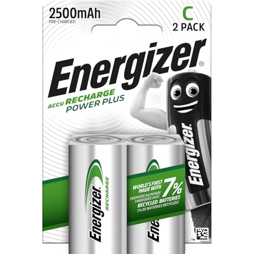 Energizer C Akku 2500 mAh NiMH wiederaufladbar, 2 Stück