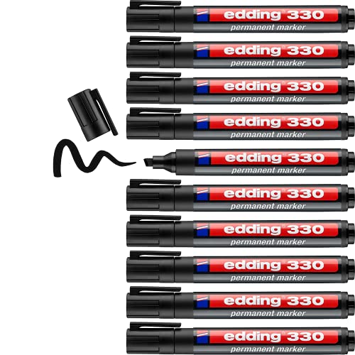 Produktbild: edding 330 Permanentmarker schwarz, 10 Stifte, 0,88 pro Stück