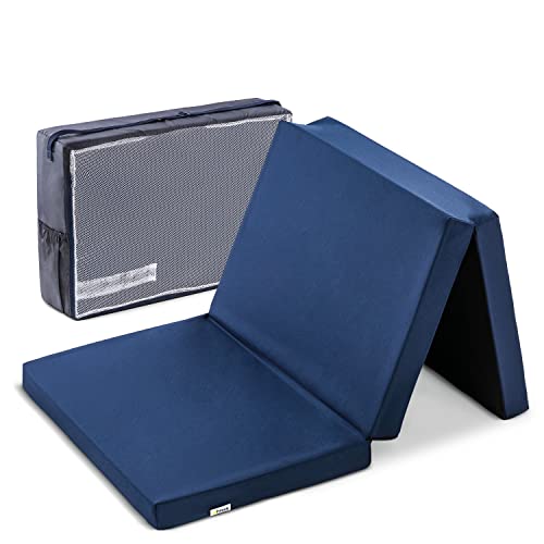 hauck faltmatratze kinderreisebett 120x60x5 cm, klein, tragetasche, navy