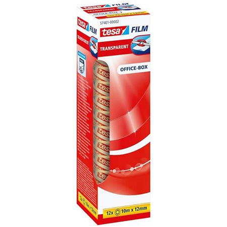 tesa tesafilm transparent 12er Pack 10m x 12mm für 5,19 Euro statt 7 Euro