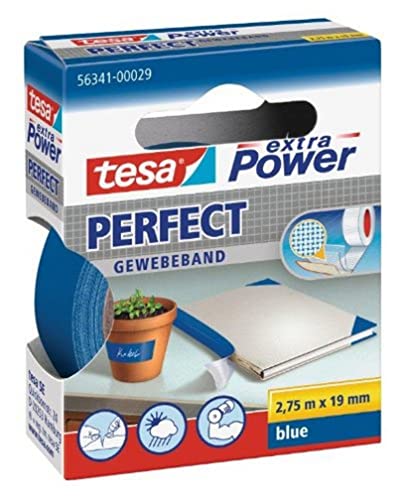 tesa extra power fabric tape blau 2,75 m x 19 mm reparatur haftung beschriftung