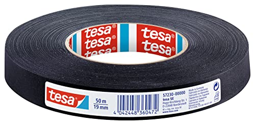 tesa extra power fabric tape schwarz 50 m x 19 mm für basteln reparieren beschriften