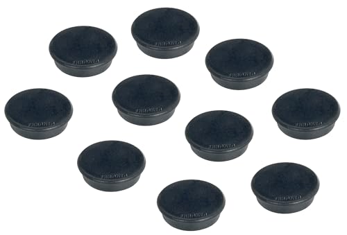 magnet 38 mm schwarz, rund, hält bis 1500 g, 10er pack für 7 blätter DIN A4