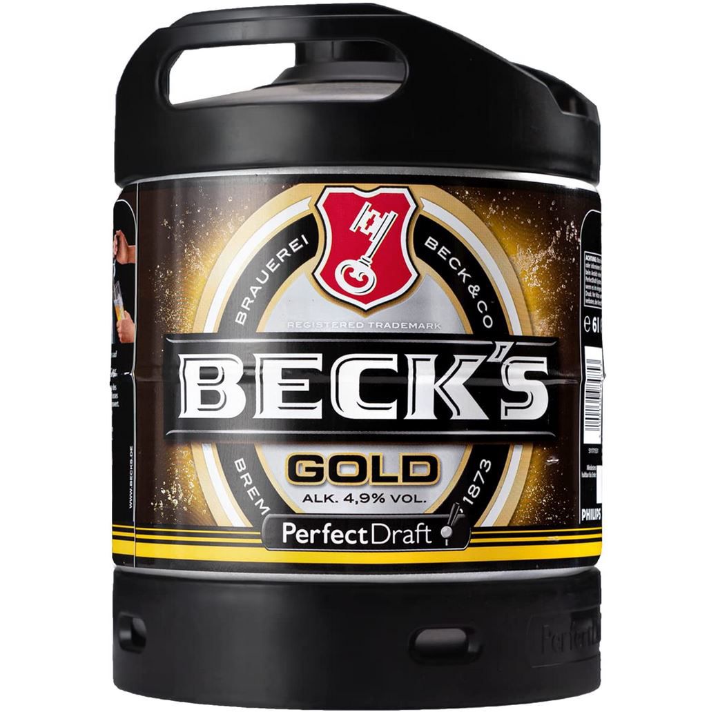 becks gold helles lager bierfass für perfect draft 6l, 14,24  statt 18 