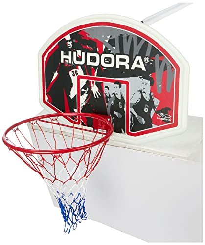 hudora basketballkorb set für indoor und outdoor, wandmontage inklusive material