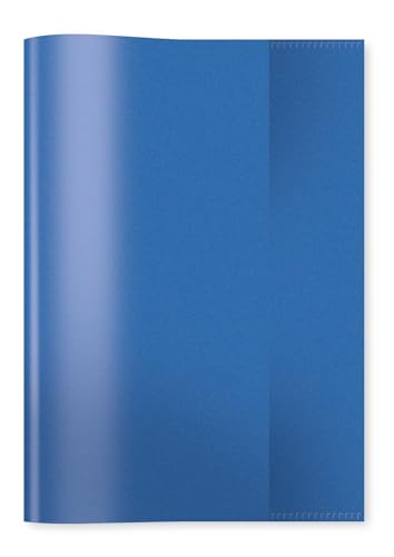 herma 7483 heftumschlag a5 transparent blau, abwischbare polypropylen-hülle