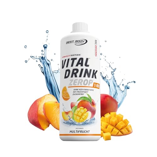 best body nutrition vital drink zerop multifrucht sirup zuckerfrei 1000 ml für 80 liter