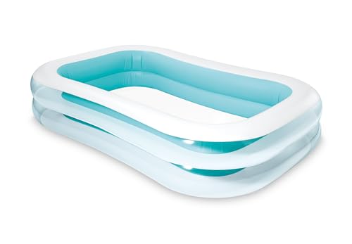 intex 56483np aufblasbarer familienpool rechteckig vinyl mehrfarbig 262x175x56 cm