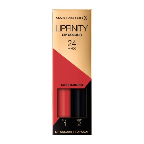 max factor lipfinity lip colour 140 charming  kussechter, 24h halt, pflegend