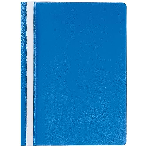 25x DINA4 Schnellhefter blau Q-Connect, Ordner für Büro und Schule