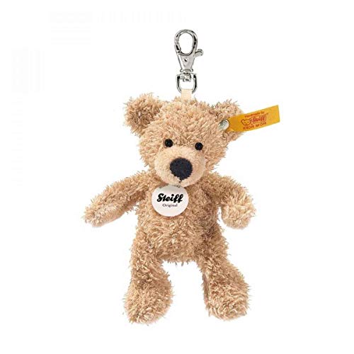 steiff schlüsselanhänger teddybär fynn 12 cm weich waschbar beige 111600