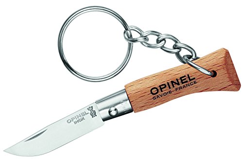 Opinel No 2 Inox Mini-Taschenmesser mit Ringkette, kompakt und leicht