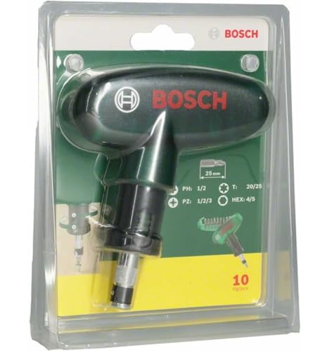 Bosch Schrauberbit-Set 10-teilig mit Ratschenfunktion