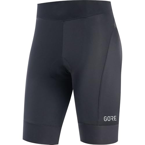 gore wear c3 kurze fahrradhose damen schwarz, atmungsaktiv, für radsport