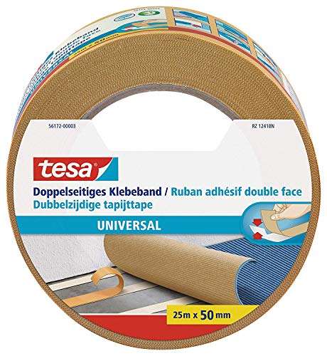 tesa doppelseitiges klebeband universal 25 m x 50 mm für verpackungen, deko, basteln