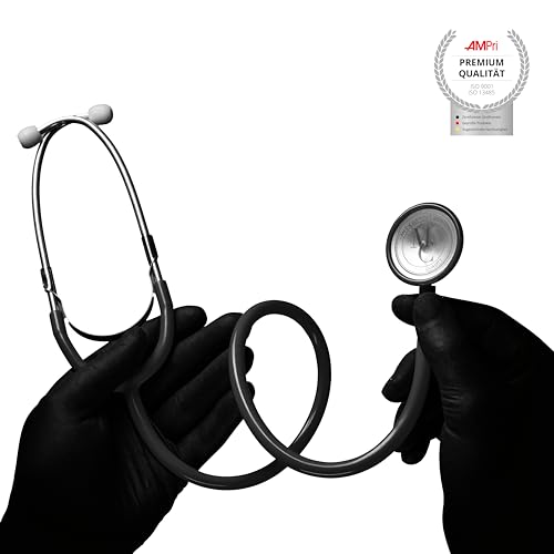flachkopf stethoskop med-comfort schwarz für ärzte und krankenschwestern, 1 stück
