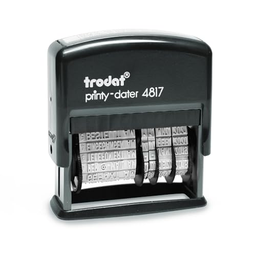 trodat printy 4817 wortbandstempel schwarz, wechselbar, 12 texte, 3,8 mm Schrift
