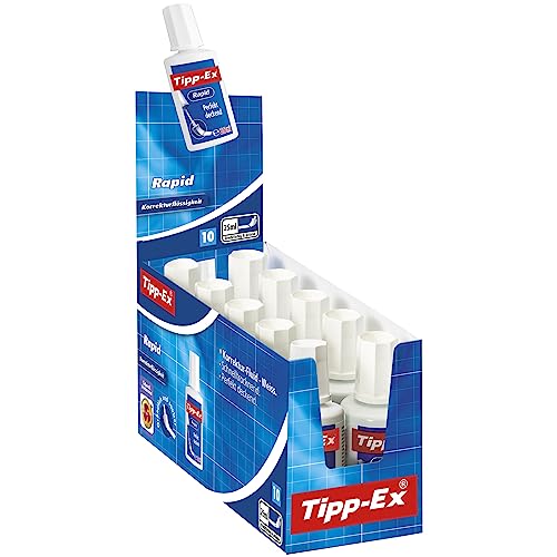 tipp-ex korrekturfluid 25ml mit auftragsschwämmchen 10er pack für büro und schule
