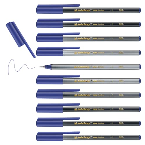 Produktbild: edding 55 Fineliner blau 10 Stück 0,3 mm zum Schreiben Malen Unterstreichen