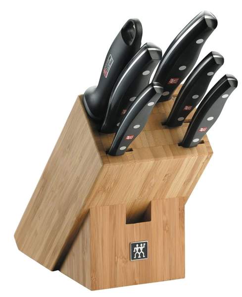 zwilling twin pollux messerblockset 7-teilig bambus für 119,99 