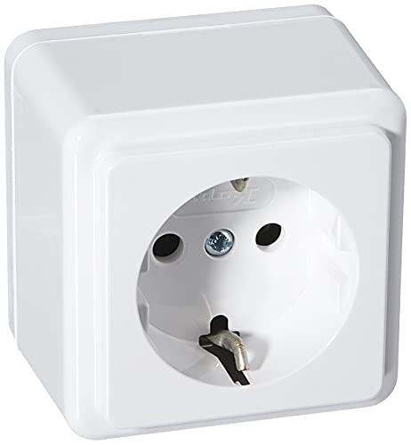Kopp earthing contact socket 16 A 250 V single surface-mounted standard program