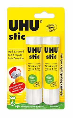 uhu klebestifte 21 g, 2er pack, weiß