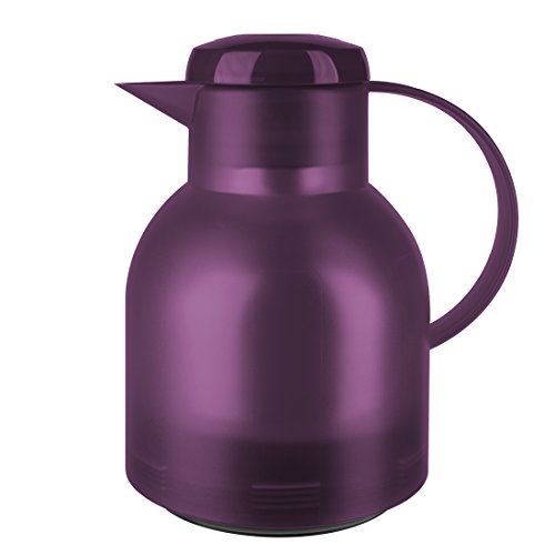 Produktbild: emsa samba isolierkanne 1 liter, 100% auslaufsicher, 12 stunden heiß, 24 stunden kalt, aubergine