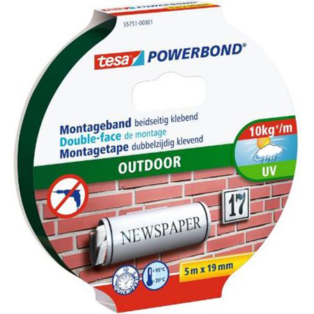 tesa Powerbond Outdoor Montageband 5m x 19mm für 11,95 Euro
